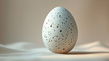 Easter Egg on White Background Generative AI