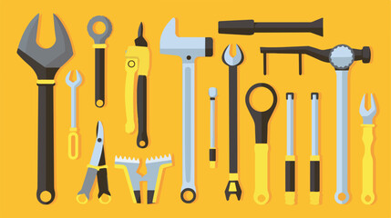 Tools design over yellow background vector illustration