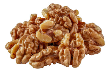 Obraz premium Cluster of fresh walnuts, cut out - stock png.