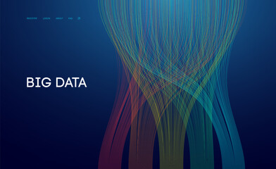 Data sorting technology background. Digital concept data science. Data flow futuristic background.