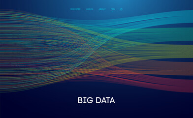 Data sorting technology background. Digital concept data science. Data flow futuristic background.