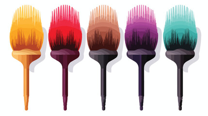 Hair dye brush comb on white background Vector illustration