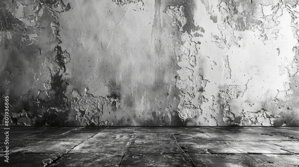 Poster modern studio background with concrete floor generative ai