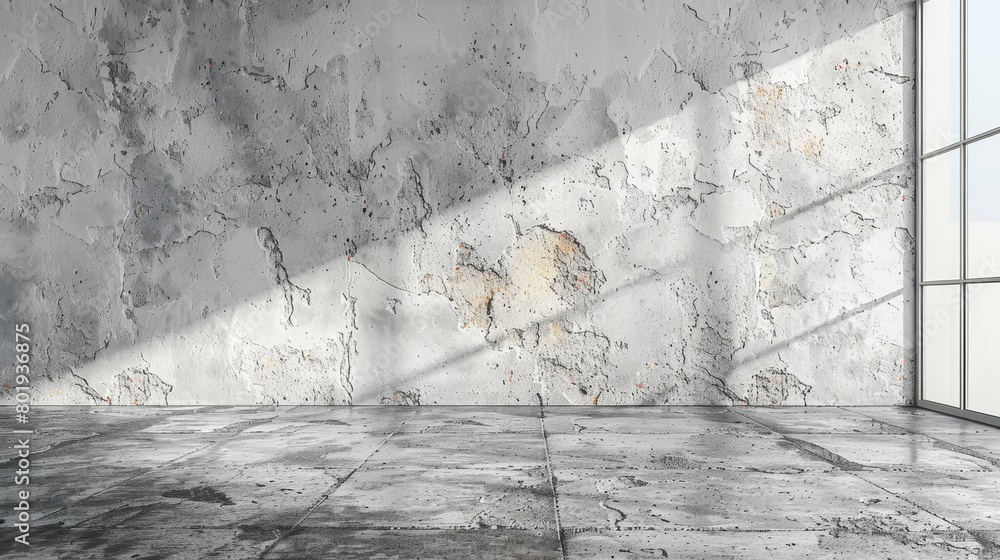 Poster modern studio background with concrete floor generative ai