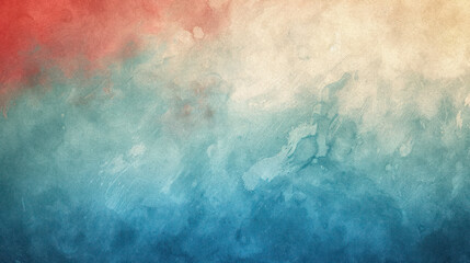 Tranquil Tones: Subtle Gradient in Teal Blue, Ivory White, and Crimson Red