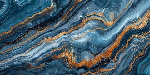 luxury blue and gold marble slab. abstract backgrounds.