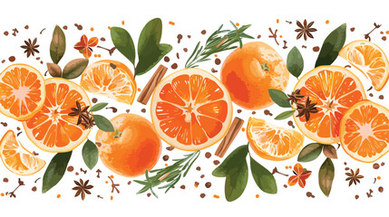 Handmade Christmas decoration made of tangerine with
