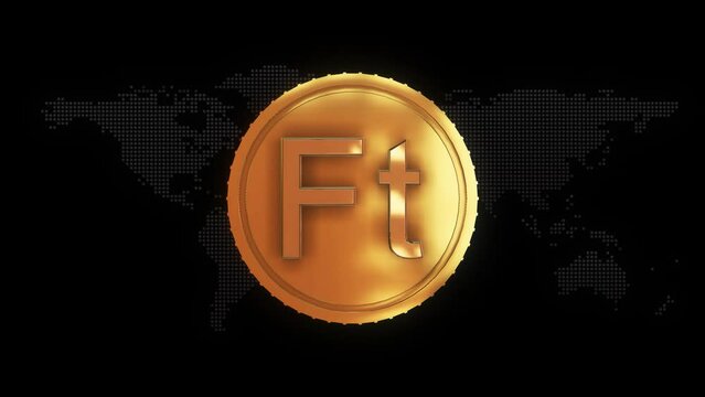 Golden Hungarian forint Currency symbol golden Hungarian forint currency sign