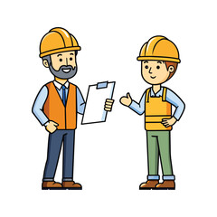 Worker working concept illustration