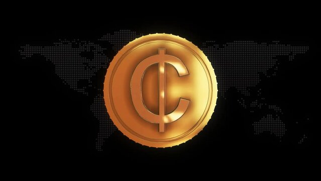 Golden Ghanaian cedi Currency symbol golden Ghanaian cedi currency sign