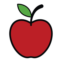 Solid color apple vector design