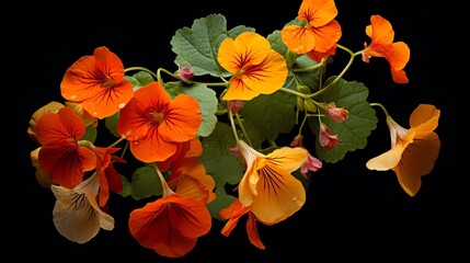nasturtium, orange nasturtium