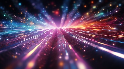 Obraz premium Create an abstract background image using vibrant colors and a glowing light effect in the center