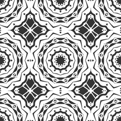 Seamless monochrome pattern with African motifs. Version No. 2. Vector illustration