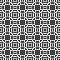 Seamless monochrome pattern with African motifs. Version No. 4. Vector illustration