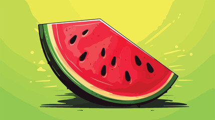 Watermelon fruit Vector illustration in one line sket