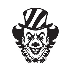 Clown Face Vector Isolated on white