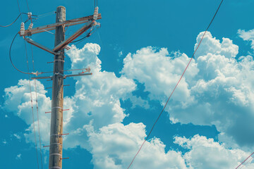 A power line against the sky.

