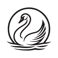Simple swan logo Vectors and  Illustrations 