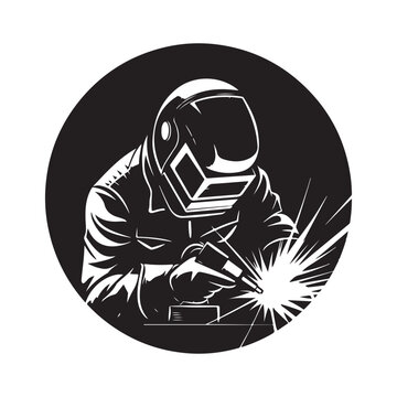 Welding logo design Vector Image on white background