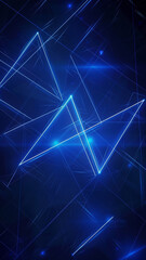 Abstract Blue Glowing Lines Technology Background