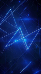 Obraz premium Abstract Blue Glowing Lines Technology Background