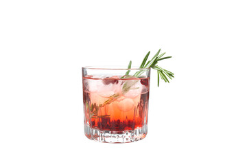 PNG,Pomegranate cocktail in a glass, isolated on white background