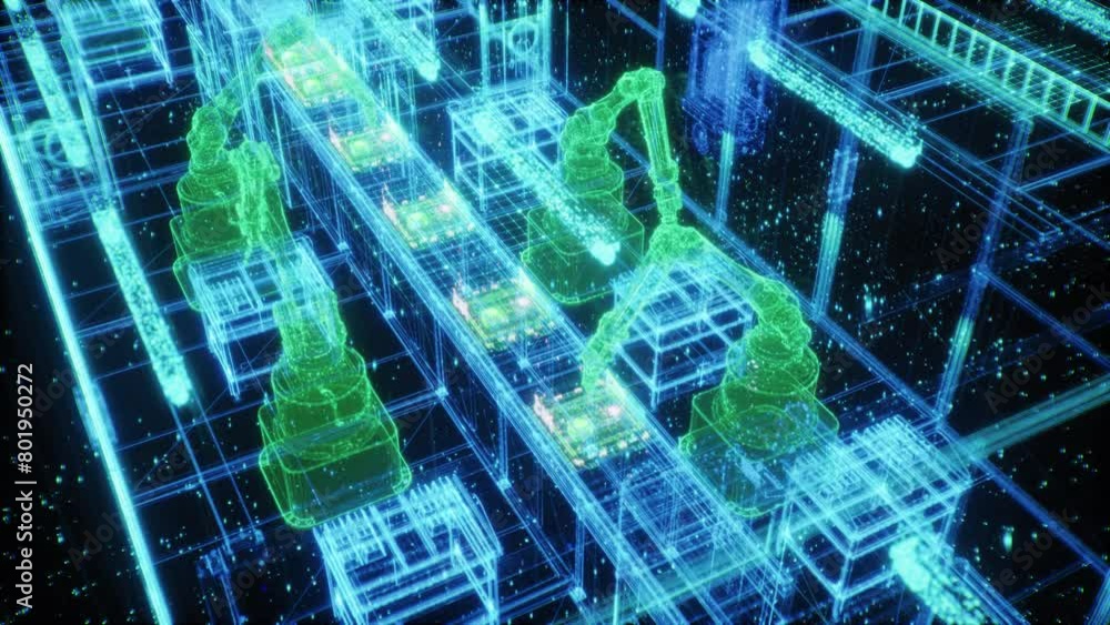 Poster Advanced Integration of Computer Vision and Digital Twin Technologies in an Autonomous Factory Setting, Featuring Precision Robot Arms on a Conveyor System, Enhancing Manufacturing Efficiency