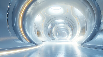 Obraz premium Futuristic Universe Step into the future with an abstract White Background 