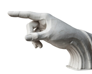 大理石でできた手の彫刻
