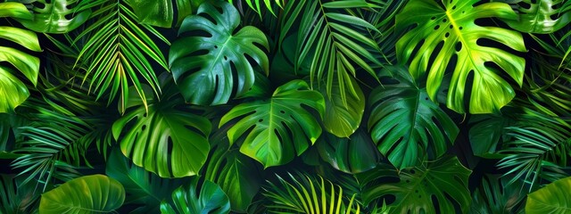tropical leaf seamless background