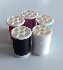  Vibrant Assorted Bobbins Thread Spools, Sewing Essentials Collection.