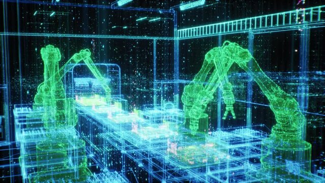 Integration of Computer Vision and Digital Twin Technology in an Autonomous Factory Setting Featuring Advanced Robot Arms Engaged in Precision Manufacturing High-Tech Construction Tasks - Powered by Adobe