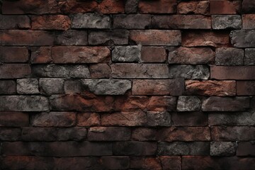 Fototapeta premium Detailed image of a brick, capturing its rough texture and solid construction details on a dark backdrop