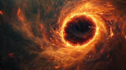 Fototapeta premium the Timeless beauty of a supernova in space, beautifully detailed black hole,eyes