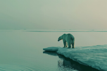 Fototapeta premium polar bear in the water