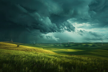 This is a picture capturing the formation of a storm as it gathers strength.

