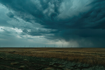 This is a picture capturing the formation of a storm as it gathers strength.

