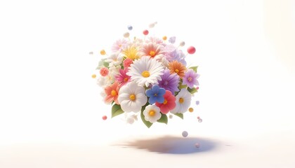 colorful bouquet, Generative AI