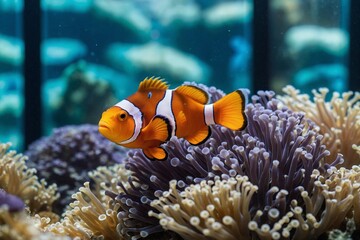 Image of beautiful Fish in Aquarium