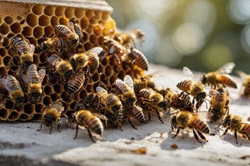 An image of Bee and Bee-Hive