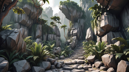 Fototapeta premium Extremely ultra-realistic photorealistic 3D, professional photography, natural lighting, volumetric lighting maximalist photo-illustration, 8K resolution detailed, elegant 