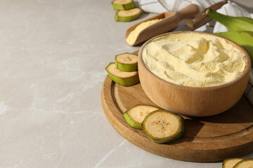 Banana flour, concept of cooking food, tasty banana flour