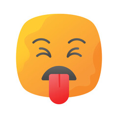 Disgusted emoji vector design, customizable unique vector
