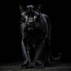black panthera and  black background