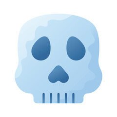 Skull vector design, spooky icon in modern style