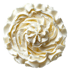 Swirl of whipped cream, cut out - stock png.