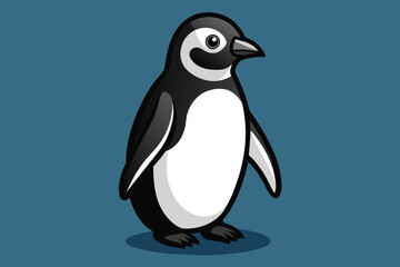 Solid color African Penguin vector design
