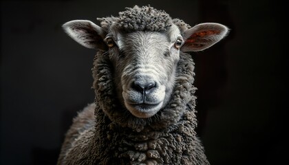 Fototapeta premium Portrait of a sheep. 