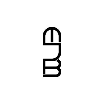 mjb initial letter monogram logo design